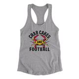 Crab Cakes and Football Women's Racerback Tank-Allegiant Goods Co. Vintage Sports Apparel