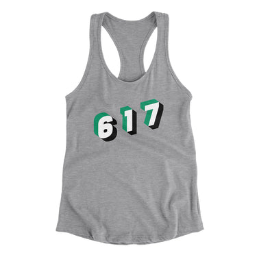 Boston 617 Area Code Women's Racerback Tank-Allegiant Goods Co. Vintage Sports Apparel