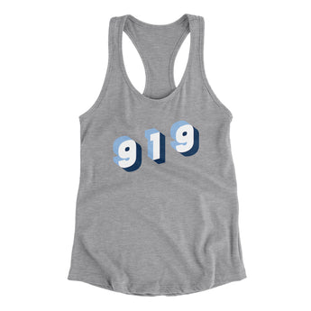 Chapel Hill 919 Area Code Women's Racerback Tank-Allegiant Goods Co. Vintage Sports Apparel