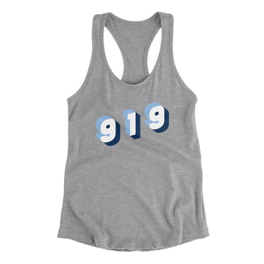 Chapel Hill 919 Area Code Women's Racerback Tank-Allegiant Goods Co. Vintage Sports Apparel