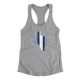 Texas Helmet Stripes Women's Racerback Tank-Allegiant Goods Co. Vintage Sports Apparel
