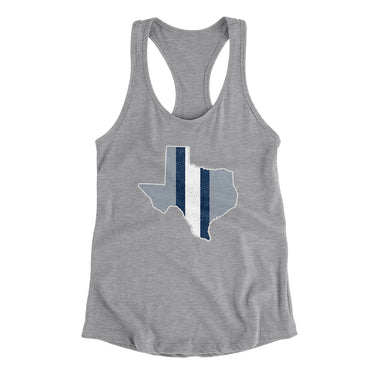Texas Helmet Stripes Women's Racerback Tank-Allegiant Goods Co. Vintage Sports Apparel
