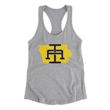 Iowa Home State Women's Racerback Tank-90/10 Heather Gray-Allegiant Goods Co. Vintage Sports Apparel
