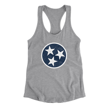 Tennessee State Flag Women's Racerback Tank-Allegiant Goods Co. Vintage Sports Apparel