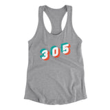 Miami 305 Area Code Women's Racerback Tank-Allegiant Goods Co. Vintage Sports Apparel