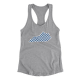 Kentucky Checkerboard Women's Racerback Tank-Allegiant Goods Co. Vintage Sports Apparel