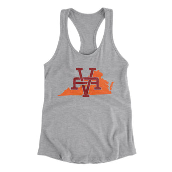 Virginia Home State Women's Racerback Tank-Allegiant Goods Co. Vintage Sports Apparel