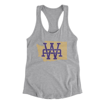 Washington Home State Women's Racerback Tank-Allegiant Goods Co. Vintage Sports Apparel
