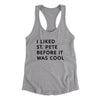 I Liked St. Petersburg Before It Was Cool Women's Racerback Tank-Heather Grey-Allegiant Goods Co. Vintage Sports Apparel