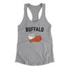 Buffalo Chicken Wings Women's Racerback Tank-Heather Grey-Allegiant Goods Co. Vintage Sports Apparel