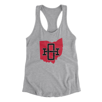Ohio Home State Women's Racerback Tank-Allegiant Goods Co. Vintage Sports Apparel