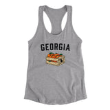 Georgia Peach Crate Women's Racerback Tank-Heather Grey-Allegiant Goods Co. Vintage Sports Apparel