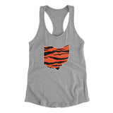 Ohio Tiger Stripes Women's Racerback Tank-Allegiant Goods Co. Vintage Sports Apparel