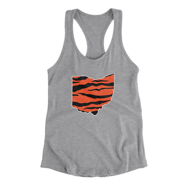 Ohio Tiger Stripes Women's Racerback Tank-Allegiant Goods Co. Vintage Sports Apparel