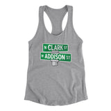 Addison & Clark Street Chicago Women's Racerback Tank-Allegiant Goods Co. Vintage Sports Apparel