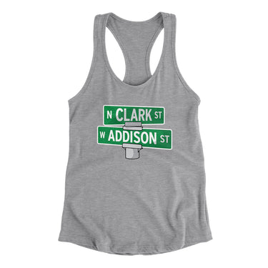 Addison & Clark Street Chicago Women's Racerback Tank-Allegiant Goods Co. Vintage Sports Apparel
