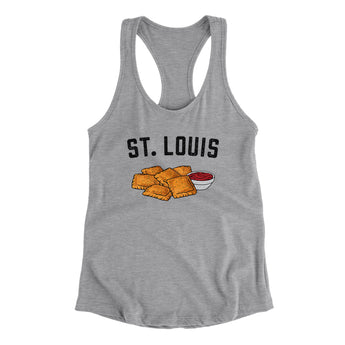 St. Louis Toasted Ravioli Women's Racerback Tank-Allegiant Goods Co. Vintage Sports Apparel