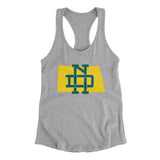 North Dakota Home State Women's Racerback Tank-Heather Grey-Allegiant Goods Co. Vintage Sports Apparel