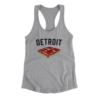 Detroit Style Pan Pizza Women's Racerback Tank-Allegiant Goods Co. Vintage Sports Apparel