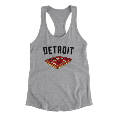 Detroit Style Pan Pizza Women's Racerback Tank-Allegiant Goods Co. Vintage Sports Apparel