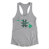 Hawaii Home State Women's Racerback Tank-90/10 Heather Gray-Allegiant Goods Co. Vintage Sports Apparel