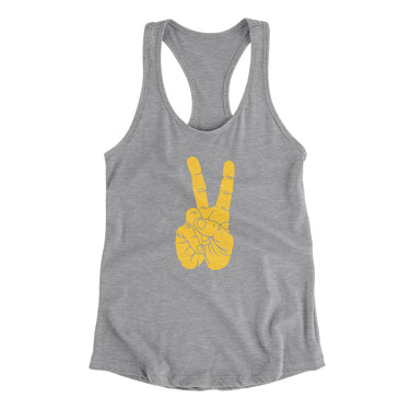 V For Victory Women's Racerback Tank-Allegiant Goods Co. Vintage Sports Apparel
