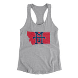 Montana Home State Women's Racerback Tank-90/10 Heather Gray-Allegiant Goods Co. Vintage Sports Apparel