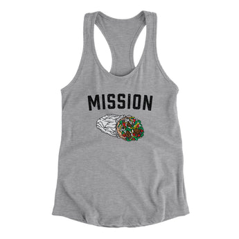 Mission Burrito Women's Racerback Tank-Allegiant Goods Co. Vintage Sports Apparel