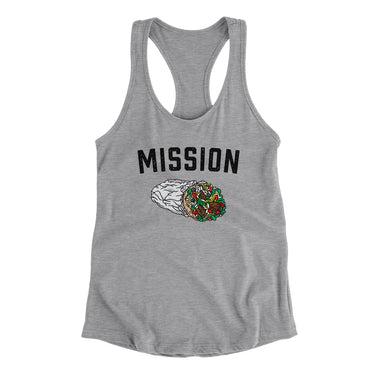 Mission Burrito Women's Racerback Tank-Allegiant Goods Co. Vintage Sports Apparel