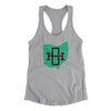 Ohio Home State Women's Racerback Tank-Heather Grey-Allegiant Goods Co. Vintage Sports Apparel