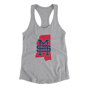 Mississippi Home State Women's Racerback Tank-Allegiant Goods Co. Vintage Sports Apparel