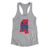 Mississippi Home State Women's Racerback Tank-90/10 Heather Gray-Allegiant Goods Co. Vintage Sports Apparel