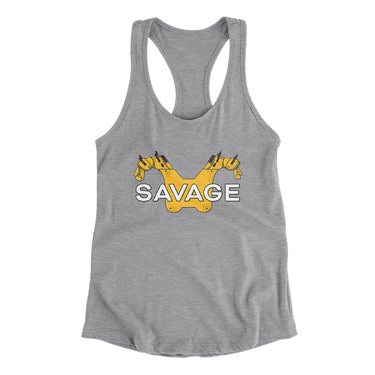 Savage Pads Women's Racerback Tank-Allegiant Goods Co. Vintage Sports Apparel