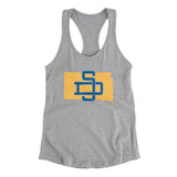 South Dakota Home State Women's Racerback Tank-90/10 Heather Gray-Allegiant Goods Co. Vintage Sports Apparel