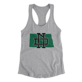 North Dakota Home State Women's Racerback Tank-90/10 Heather Gray-Allegiant Goods Co. Vintage Sports Apparel
