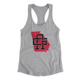 Georgia Home State Women's Racerback Tank-90/10 Heather Gray-Allegiant Goods Co. Vintage Sports Apparel