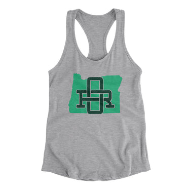 Oregon Home State Women's Racerback Tank-Allegiant Goods Co. Vintage Sports Apparel