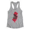 New Jersey Home State Women's Racerback Tank-90/10 Heather Gray-Allegiant Goods Co. Vintage Sports Apparel