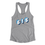 Nashville 615 Area Code Women's Racerback Tank-Allegiant Goods Co. Vintage Sports Apparel
