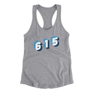 Nashville 615 Area Code Women's Racerback Tank-Allegiant Goods Co. Vintage Sports Apparel