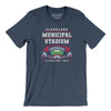Cleveland Municipal Stadium Men/Unisex T-Shirt-Heather Navy-Allegiant Goods Co. Vintage Sports Apparel
