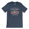 Atlanta-Fulton County Stadium Men/Unisex T-Shirt-Heather Navy-Allegiant Goods Co. Vintage Sports Apparel