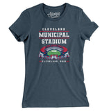 Cleveland Municipal Stadium Women's T-Shirt-Allegiant Goods Co. Vintage Sports Apparel