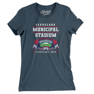 Cleveland Municipal Stadium Women's T-Shirt-Allegiant Goods Co. Vintage Sports Apparel