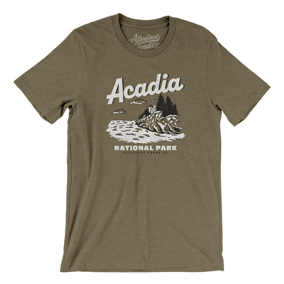 Acadia National Park Men/Unisex T-Shirt-Heather Olive-Allegiant Goods Co. Vintage Sports Apparel