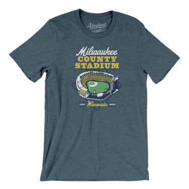 Milwaukee County Stadium Men/Unisex T-Shirt-Allegiant Goods Co. Vintage Sports Apparel