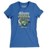 Milwaukee County Stadium Women's T-Shirt-Allegiant Goods Co. Vintage Sports Apparel