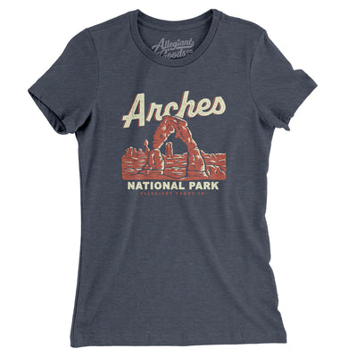 Arches National Park Women's T-Shirt-Dark Grey Heather-Allegiant Goods Co. Vintage Sports Apparel