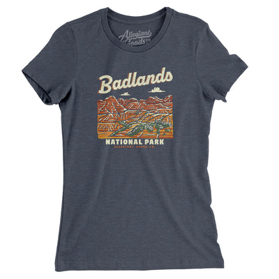 Badlands National Park Women's T-Shirt-Dark Grey Heather-Allegiant Goods Co. Vintage Sports Apparel