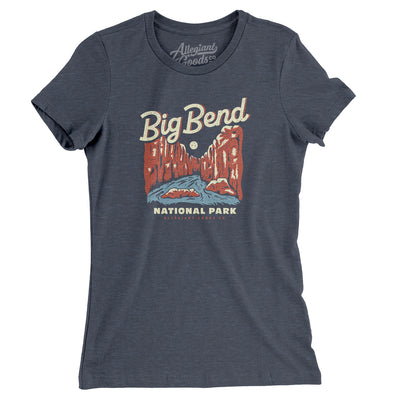 Big Bend National Park Women's T-Shirt-Dark Grey Heather-Allegiant Goods Co. Vintage Sports Apparel